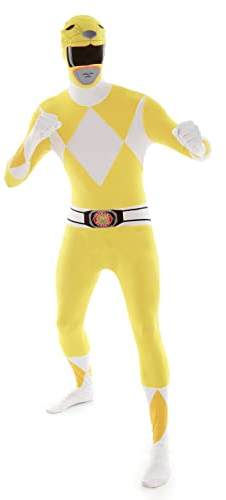 Morphsuits - Mlpryx - Original Power Rangers Pour Hauteur 180-186 Cm - Jaune - Taille Xl