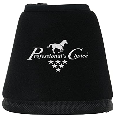 Professionals Choice Equine Quick Wrap Hoof Bell Boot, Pair (Medium, Black)
