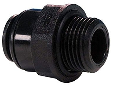 JOHN GUEST STRAIGHT ADAPTOR. BSP Thread 3/4 to 15mm Push-fit Tube O.D. Speedfit Part No PM011516E. Imperial to Metric Threaded Acetal Fittings for Drinks Dispensers and Pure Water.