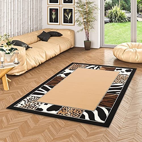 TrendLine Teppich Afrika Bordüre Beige in 4 Größen