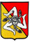 Akachafactory Gesticktes-Aufnäher Patch Backpack Wappen Flagge Sizilien Sicilia Siziliens thermocolla