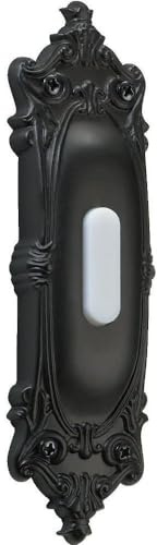 Quorum 7-310-95 Traditional Door Chime Button from Door Chimes Old World Collection in Bronze/Dark Finish,