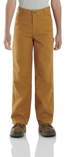 Carhartt Boys Duck Pant, Carhartt Brown, 6
