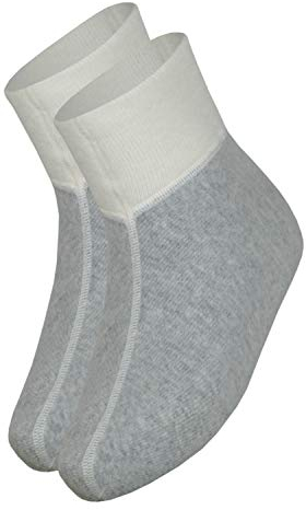 Angora wobera Fußwärmer oder Bettschuhe (Gr. 3 (43-47), Farbe: Silbergrau)