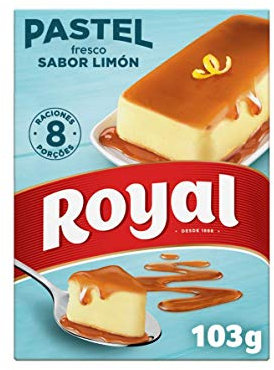 Royal Pastel Fresco Sabor Limón con Caramelo Líquido 8 Raciones, 103g