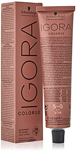 Schwarzkopf Professional Igora Color10 Coloración Permanente en Crema para el Cabello 5-0 - 60 ml