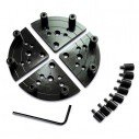 Kit profesional plano para mandril de 4 mordazas torno de madera HOLZKRAFT