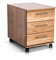 moebel-eins Office Four Rollcontainer, Material Teilmassiv, Wildeiche teilmassiv