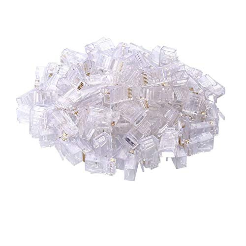 100 conectores RJ-45 RJ45 8P8C para cable de red Ethernet LAN CAT 5E plástico