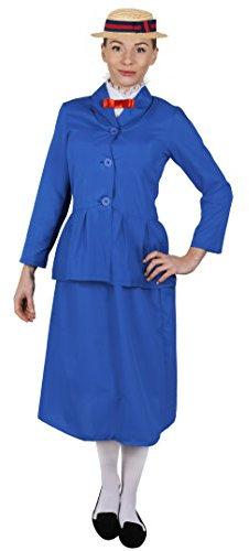 Costume de nonne victorienne pour adulte avec chapeau de paille et personnage de film magique (XL)