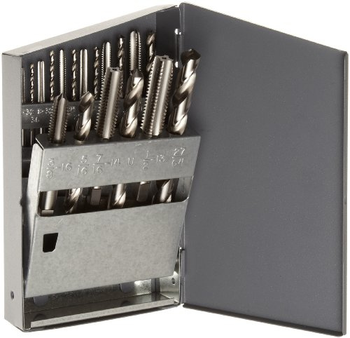 Chicago-Latrobe® HT18 Jobber Drill and Plug Hand Tap Set, Fractional 18 Piece (52580)