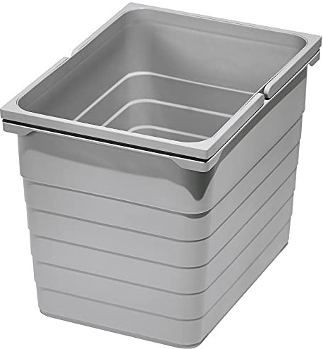 SOTECH eins2vier Abfallsammler Höhe: 310 mm Volumen 17 Liter 230 x 306 mm alugrau 5060 Mülleimer Abfalleimer Abfalltrenner