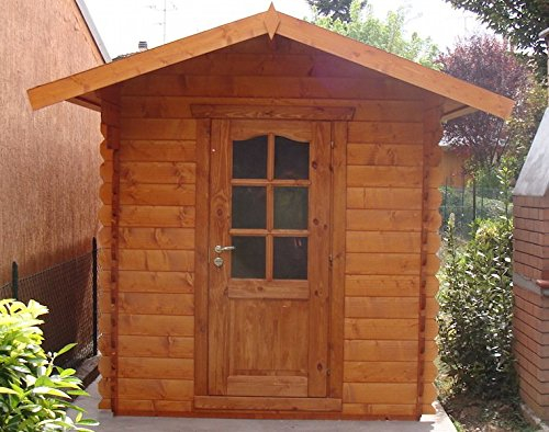 DEKALUX Casetta in legno da giardino 2x3 porta singola e finestra (spessore 44mm)
