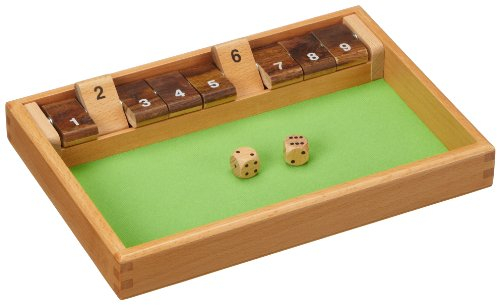 Philos 3119 - Shut The Box 9er, Würfelspiel, Klappenspiel