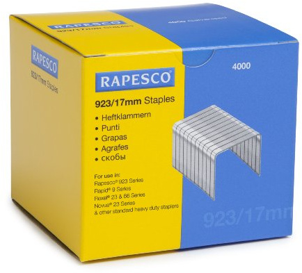Rapesco S92317Z3 verzinkte Heftklammer 923/17mm -4.000 Stück pro Verpackung