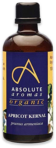 Absolute Aromas Organic Apricot Kernel Oil 100ml - in a Glass Bottle - Pure, Natural, Vegan and Cruelty Free
