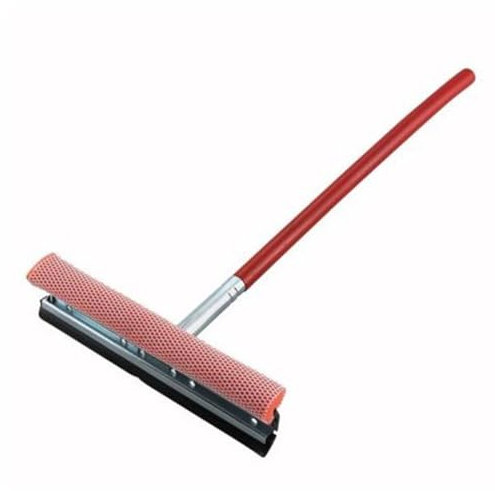 Winco Window Squeegee and Sponge, Medium, Red