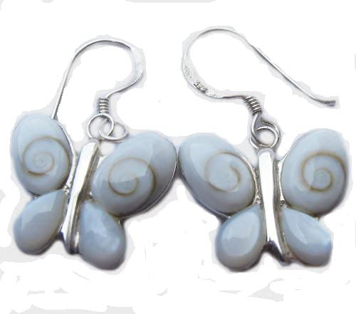 Thaimart & Lovely Butterfly Thai Shiva Auge Ohrring 925 Sterling Silber