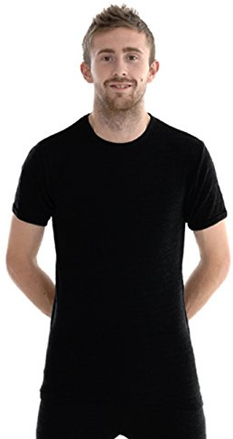 Gaffer Mens Thermal Tops T Shirt Short Sleeve Tshirt Vest Ski Wear Black 2XL