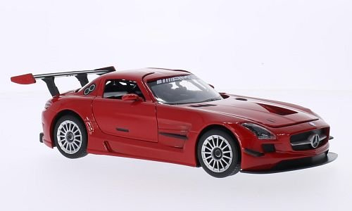 Mercedes SLS AMG GT3, rot, Modellauto, Fertigmodell, Motormax 1:24