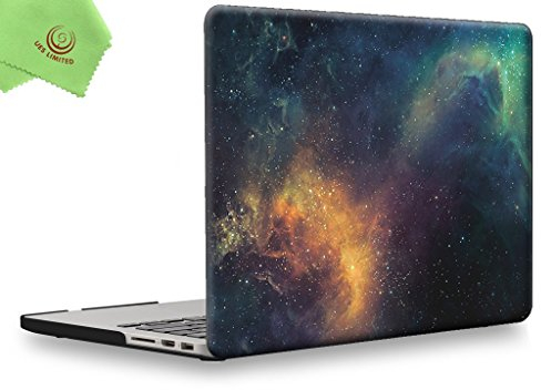 UESWILL Retina 15 inch Galaxy Pattern Hard Shell Case Cover Compatible with MacBook Pro 15 inch with Retina Display (Model: A1398), No CD-ROM, No Touch Bar, Nebula/Green