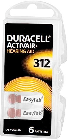 60 pile per apparecchi acustici DURACELL modello 312 (marrone) PR70