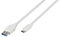Vivanco Adapter-Kabel (1m, hohe Übertragungsrate/Ladestrom, USB Typ C Stecker auf USB 3.0 Typ A Stecker) weiß