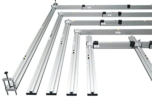 rabo Trockenschüttungslehre Profi-Set 5-teilig: je 2 Grundschienen 1,25m & 2,50m + 1 Abziehlatte stufenlos verstellbar 1,50-2,50m