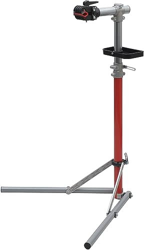 BIKE ORIGINAL - Pied de Réparation Pliant - Support Vélo Robuste et Compact - Pince Rotative 360° - Hauteur Réglable jusqu'à 145 cm - Plateau à Outils Intégré - Acier et Plastique - Charge Max 18 kg