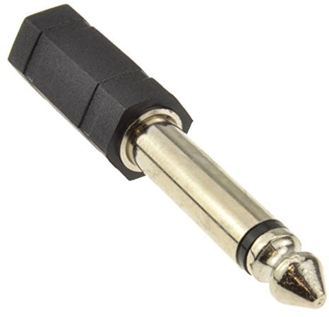3,5 mm Stéréo Jack Femelle vers 6,35 mm Mono Jack Fiche Adaptateur Onvertisseur