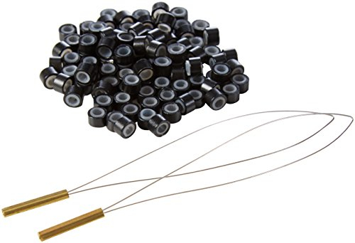 Balmain Rings schwarz für DoubleHair und Fill-In Soft Ring Extensions, 1er Pack, (1x 100 Stück)