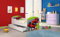 CLAMARO 'Traumland' Motiv Kinderbett 70 x 140 cm inkl. Matratze, Lattenrost und Bettkasten Schublade auf Rollen, Kantenschutzleisten und Rausfallschutz, Motiv: 06 - Formula 1 Motiv