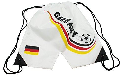 Idena 21559 - Sportbeutel Deutschland, in Form einer Sporthose, im Fußballdesign, 36 x 39 cm, praktisch, trendy, cool, für Freizeit, Sport und Training