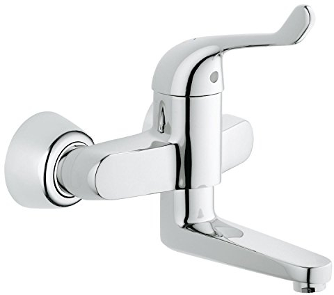 GROHE Euroeco Special - Einhand-Sicherheitsmischbatterie (wassersparend, mit Temperaturbegrenzer, Wandmontage), chrom, 32792000
