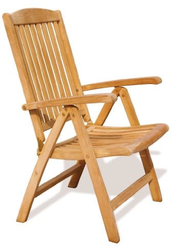 Jati Tewkesbury Reclining & Folding Teak Garden Chair - Grade-A Teak | 5 Adjustable Positions | Delivered Ready-Assembled