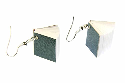 Miniblings Buch Ohrringe Miniblings Hänger Bücher Buchohrringe Leseratte Seiten Book grün