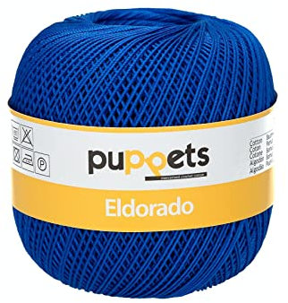 Puppets Eldorado Stärke 10 4574010-07133 blau Häkelgarn, 100% Baumwolle