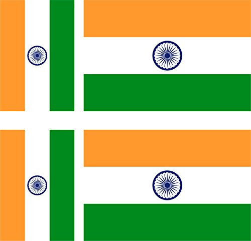 6 x Aufkleber Vinyl Sticker Auto Moto Koffer Laptop Flagge Indien