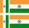 6 x Aufkleber Vinyl Sticker Auto Moto Koffer Laptop Flagge Indien