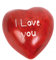 Red Love Heart Shaped Stone Sentiment Pebble/Worry Stone - Hand-Carved With The Words I Love You