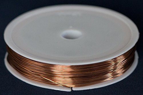 Unplated Craft And Jewellery Making Copper Wire 0.5mm (24ga) spool (40m)