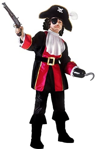 Children's Great Captain Costume Small 5-7 yrs (128cm) for Peter Pan Fairytale Fancy Dress