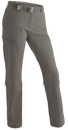 Maier Sports Arolla, Damen Wanderhose, Wasserabweisende Outdoorhose für Trekking und Hiking, Praktische Zipp-Off-Funktion, PFC-frei, mSTRETCH pro 4 & Dryprotec, Braun, 24 (W40/L30)