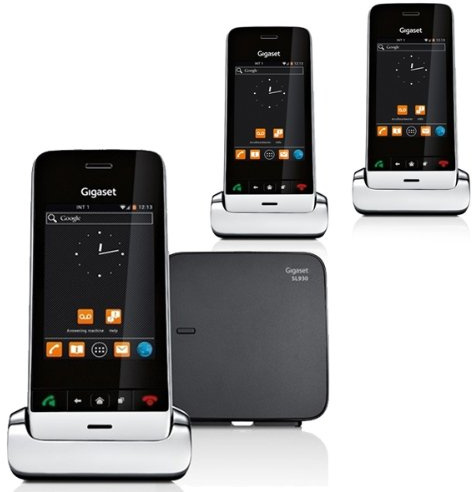 Gigaset SL930 A Trio - Schnurlos Touchscreen Festnetztelefon mit Anrufbeantworter - Schwarz
