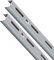 PRIOstahl® Wandschienen für Regalträger | 2 Schienen | 1-reihig | 2000 mm | Silber | Regalhalter Wandregal Regalbodenträger Regal Regalwinkel