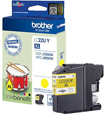 Cartucho Original BROTHER LC22U Amarillo - LC22UYBP [PAG-1200]