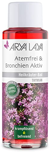 ARYA LAYA Heilkräuter-Bad Atemfrei & Bronchien Aktiv, 200 ml: Wellness & Pflege für zu Hause mit Thymian-Extrakt, krampflösend bei Husten und grippalen Effekten, wärmt & kräftigt, vegan