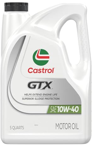 Castrol GTX 10W-40 Conventional Motor Oil, 5 Quarts