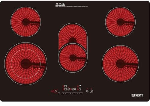 Induktionskochfeld 60 cm, Anti Scratch, Kratzbeständig, Warmhaltefunktion, Induktionskochfeld 4 platten, Flexzone, Autark, 7400 Watt, Rahmenlos, Touch-Bedienung, Kindersicherung (77 cm Glaskeramik)