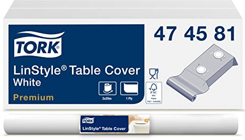 Tork 474581 Airlaid Tischdecke gerollt, Weiß (2-er pack)